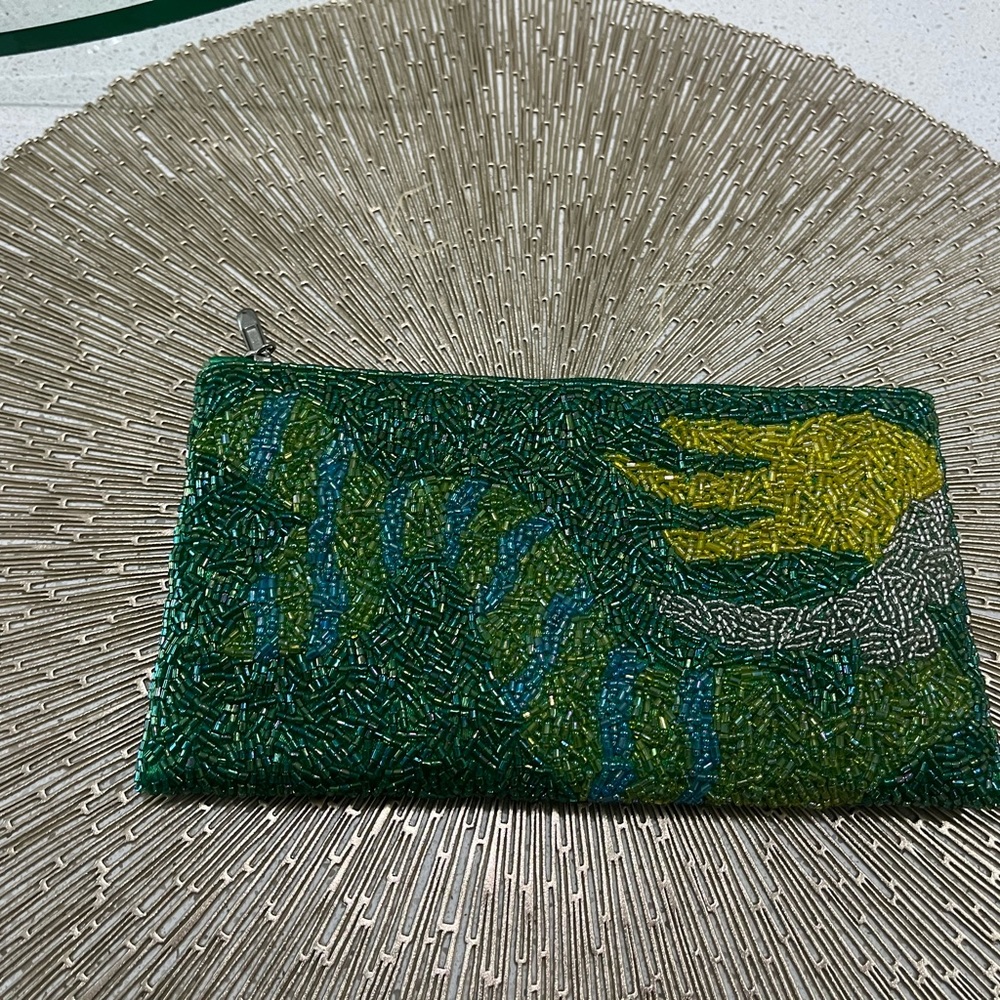 Kirk's Folly Hand Beaded Mermaid Clutch/Pouch